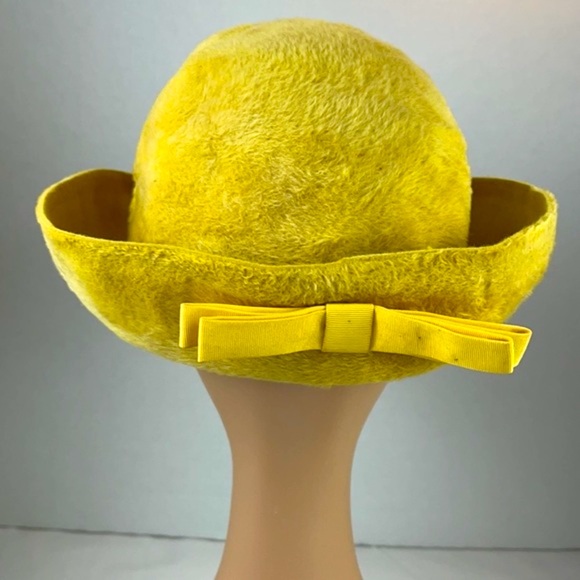 Vintage MOD 1960’s yellow hat - Jean Arlett creations. - Picture 3 of 15